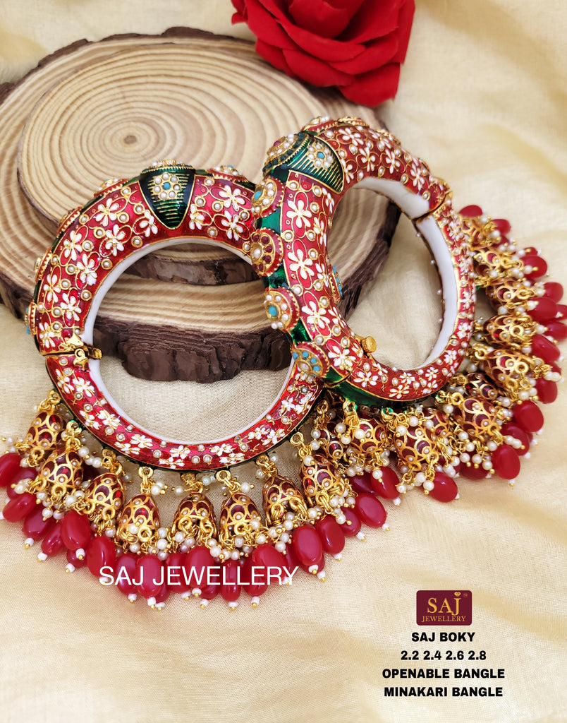 Red meenakari tranding bangle