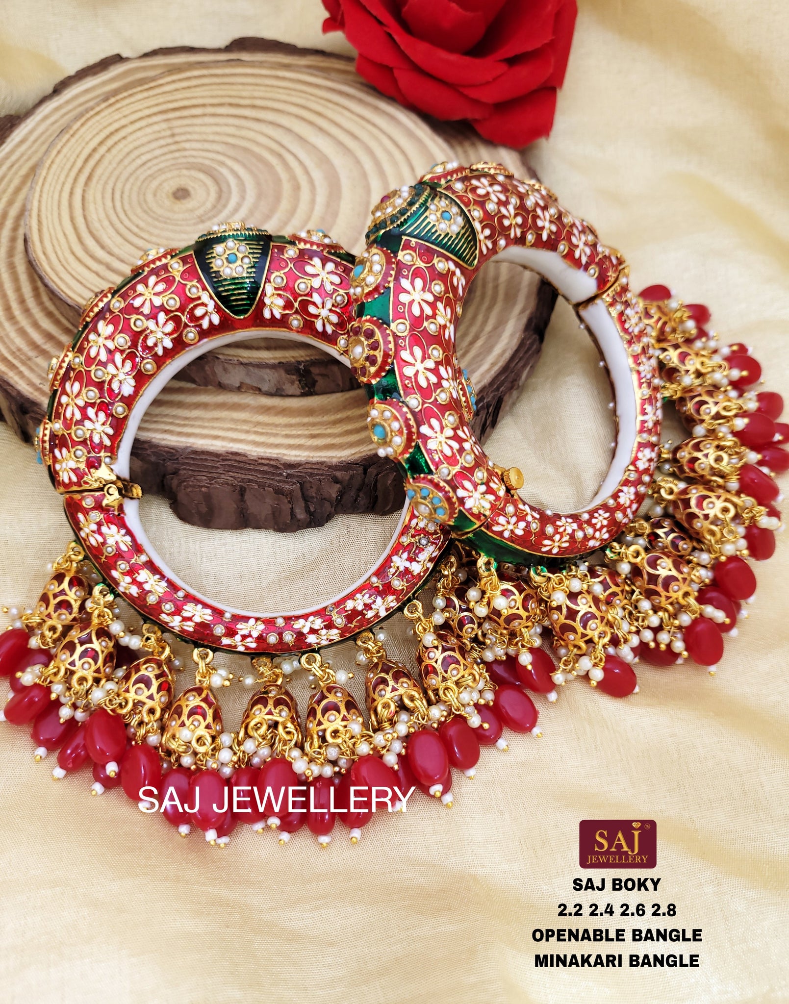 Red meenakari tranding bangle