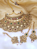 Golden Ruby Green Necklace