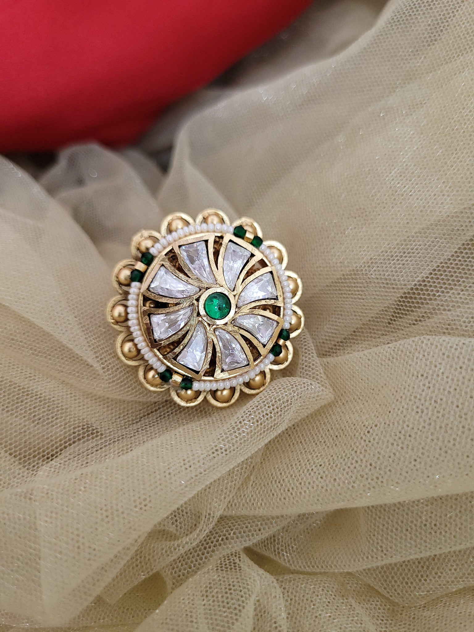 Golden Green Ring