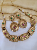 Golden Ruby Green Necklace