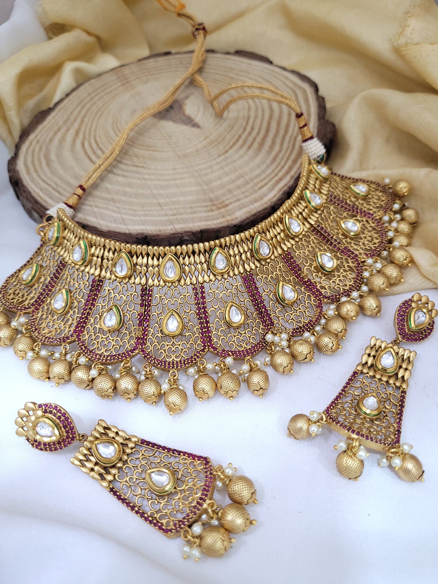 Ruby Stone Kundan Necklace