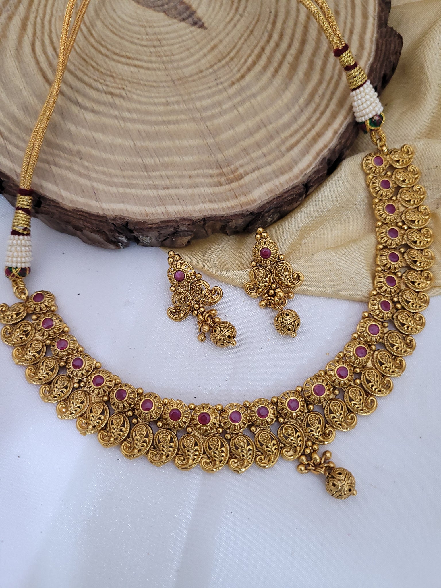 Golden Ruby Necklace