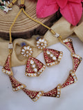 Ruby Meena Kundan Necklace