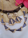 Blue Meena Kundan Necklace