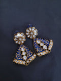 Blue Meena Kundan Necklace