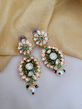 Green Meena Kundan Necklace