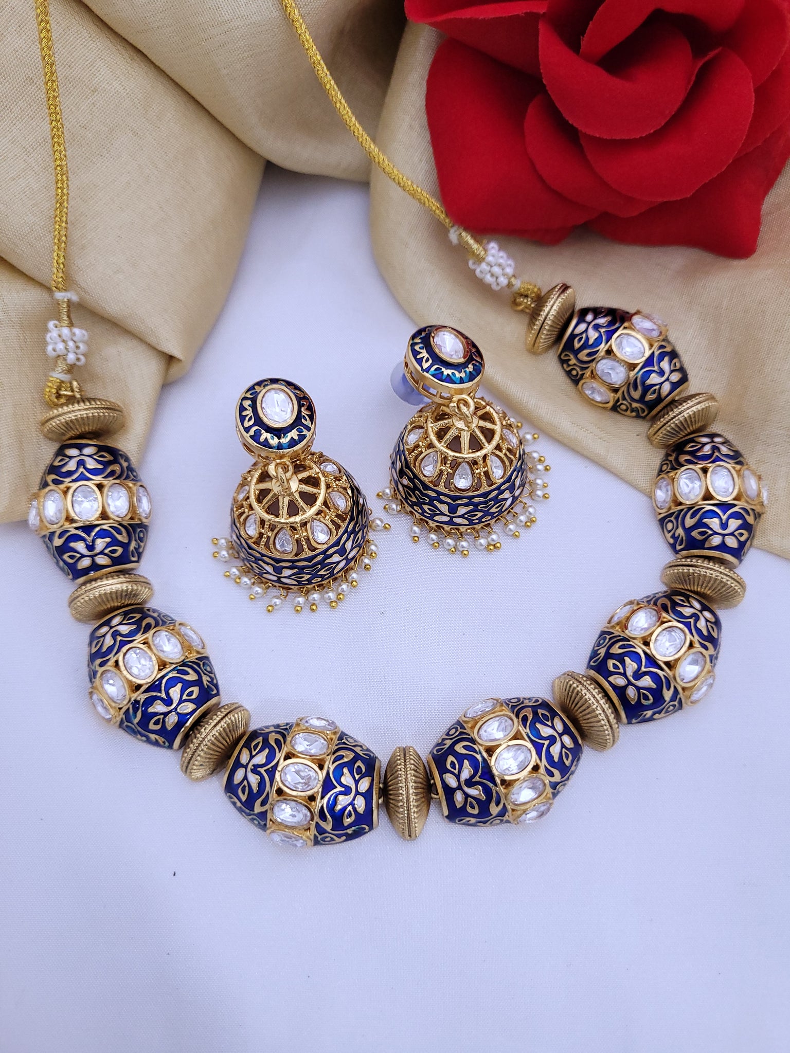 Blue Meena Best Quality Necklace