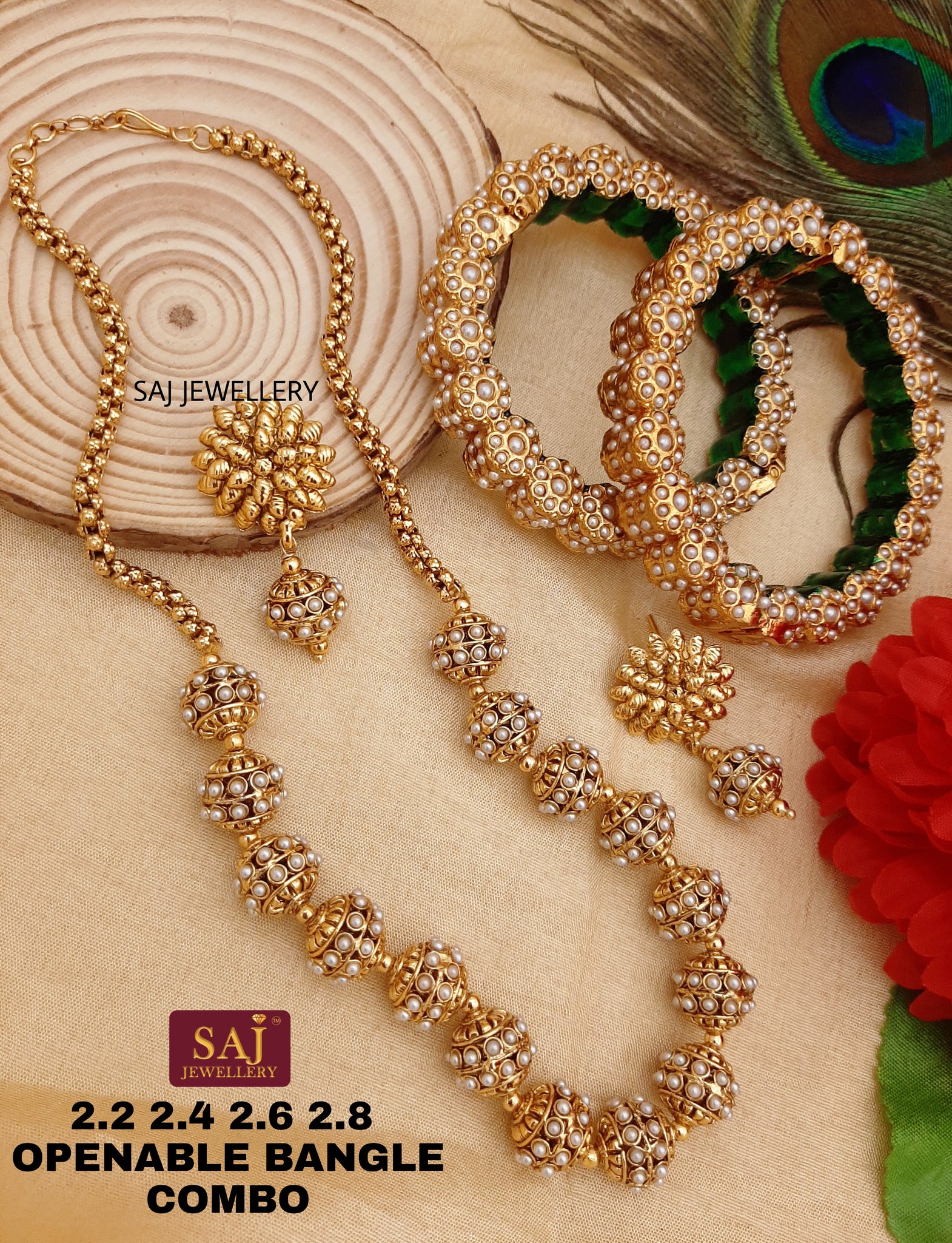 Mala set with matching bangle in pair