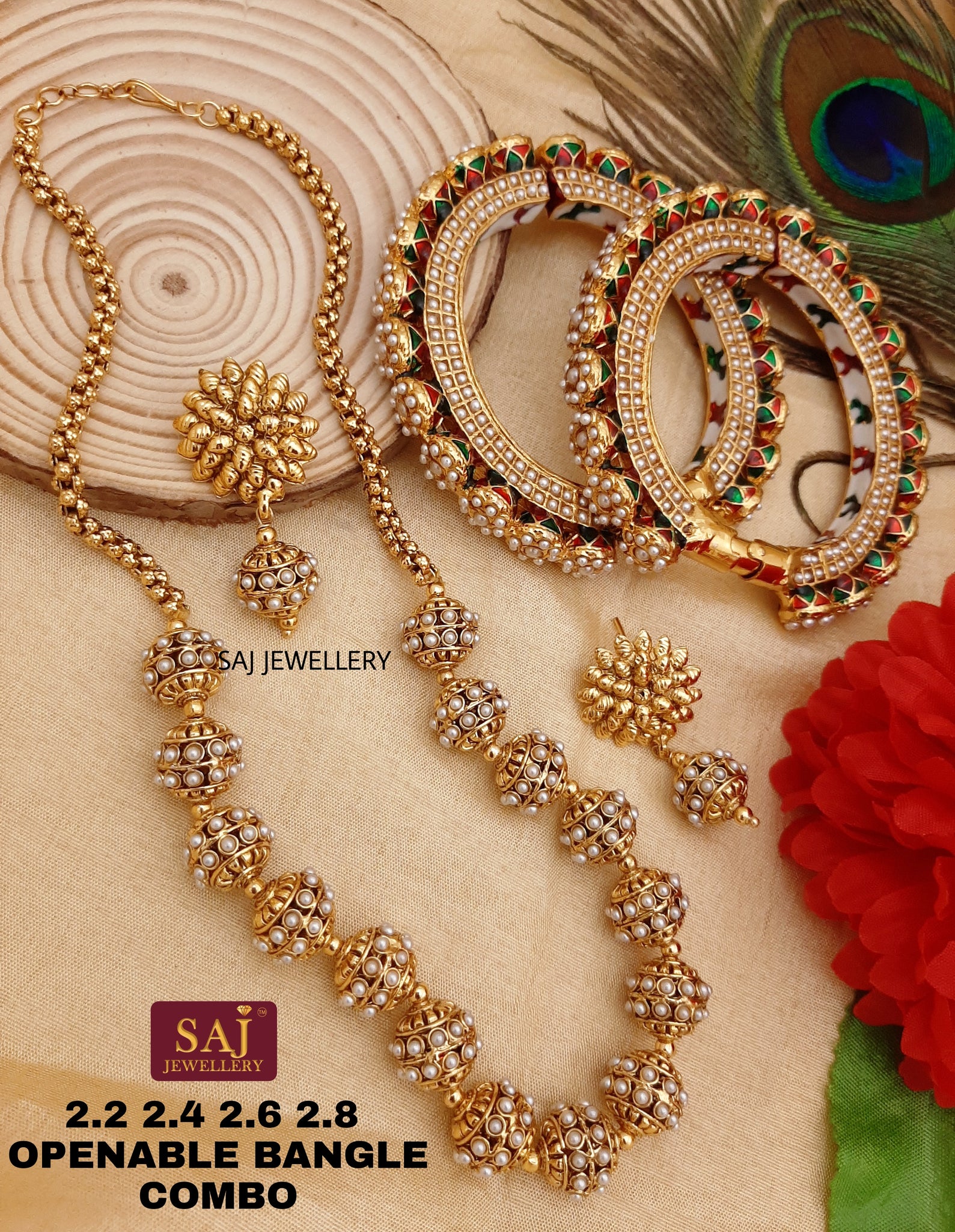 Mala set with matching bangle in pair