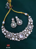 Moissanite kundan neckless with earring