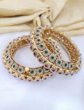 Bangle Ruby green stone