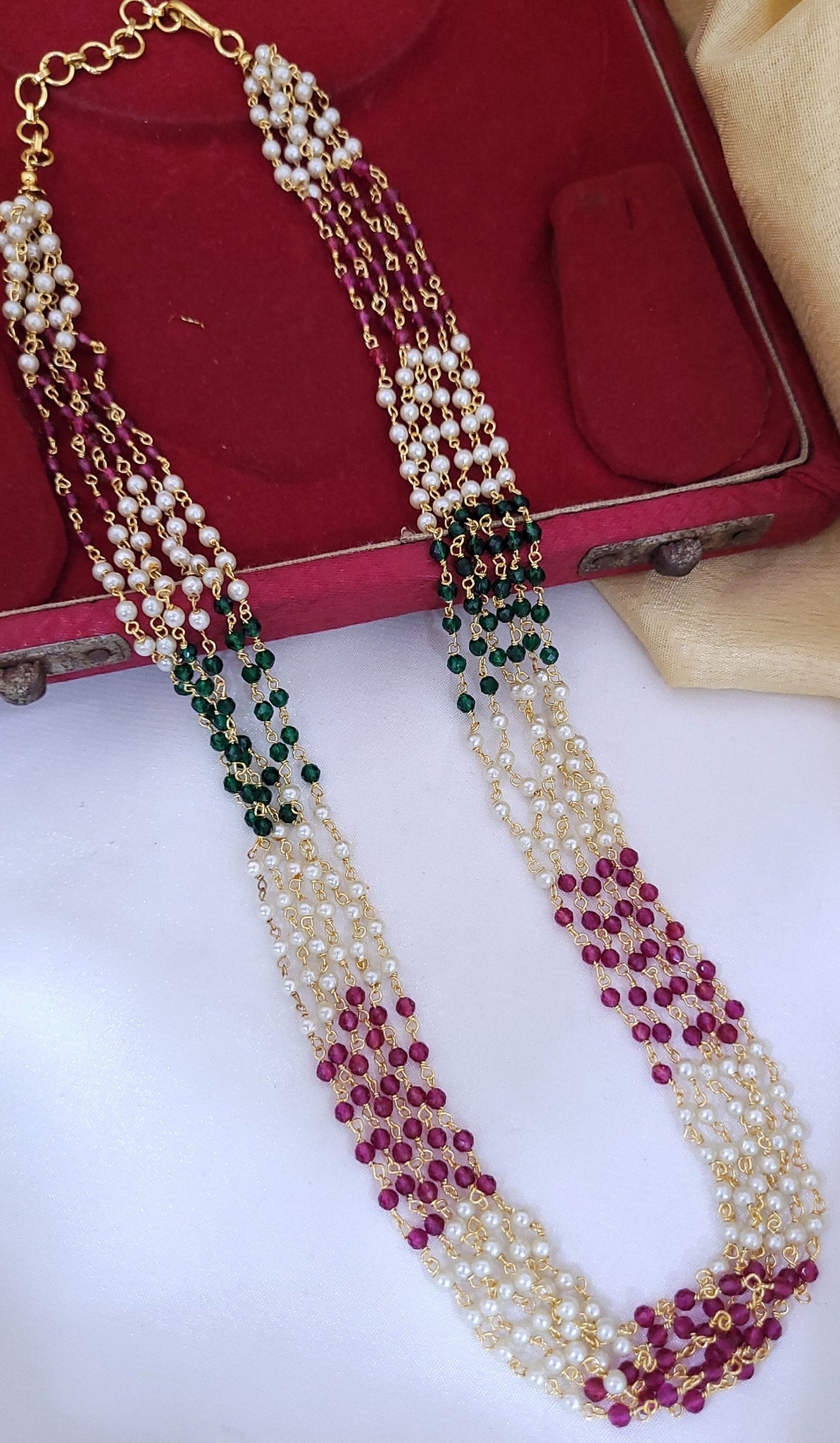 Moti Ruby Green Mala