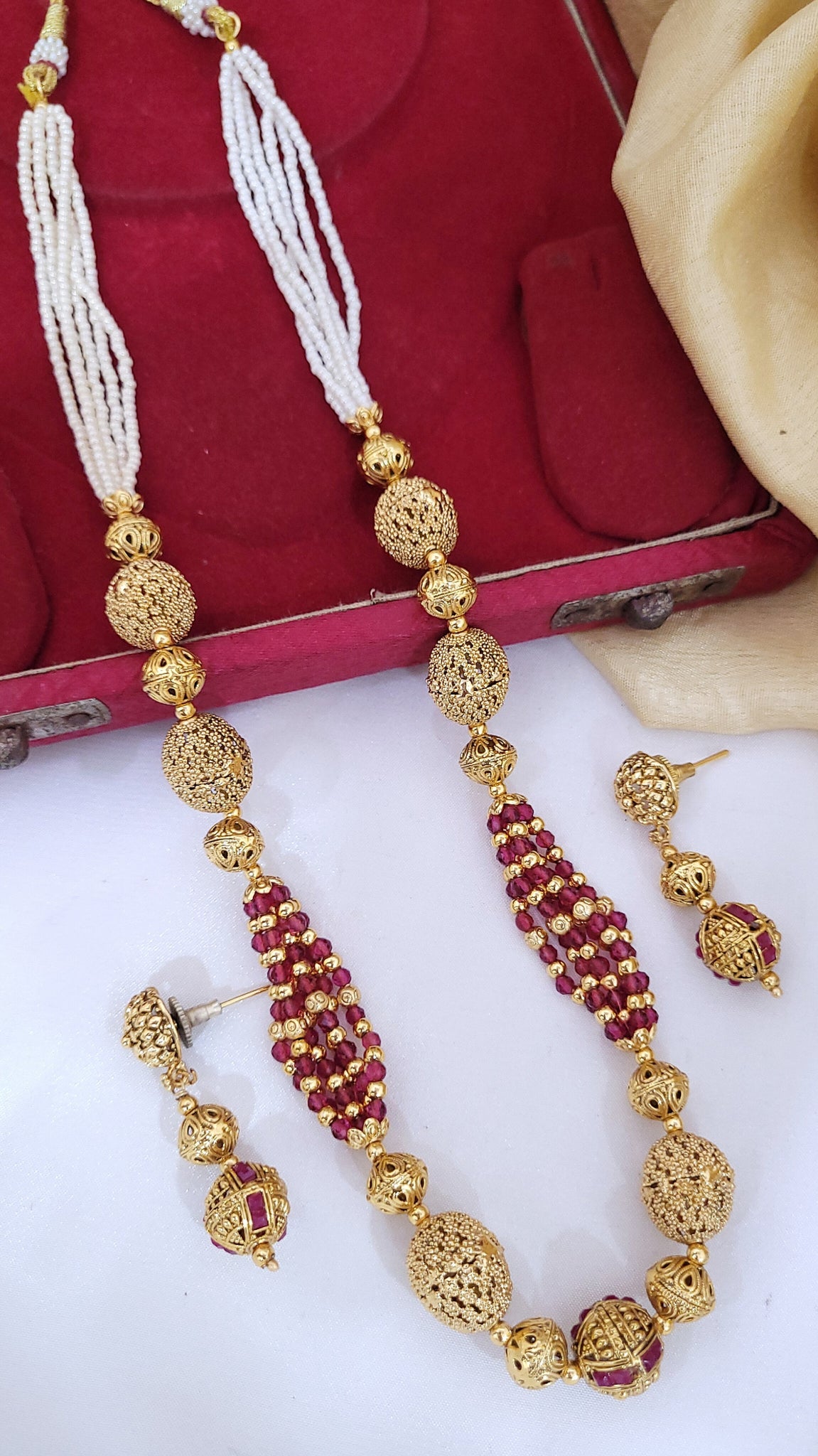 Ruby Gold Mala