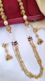 Golden Chain Ruby Green Mala