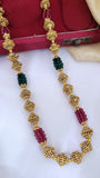 Ruby Green Gold Moti Mala