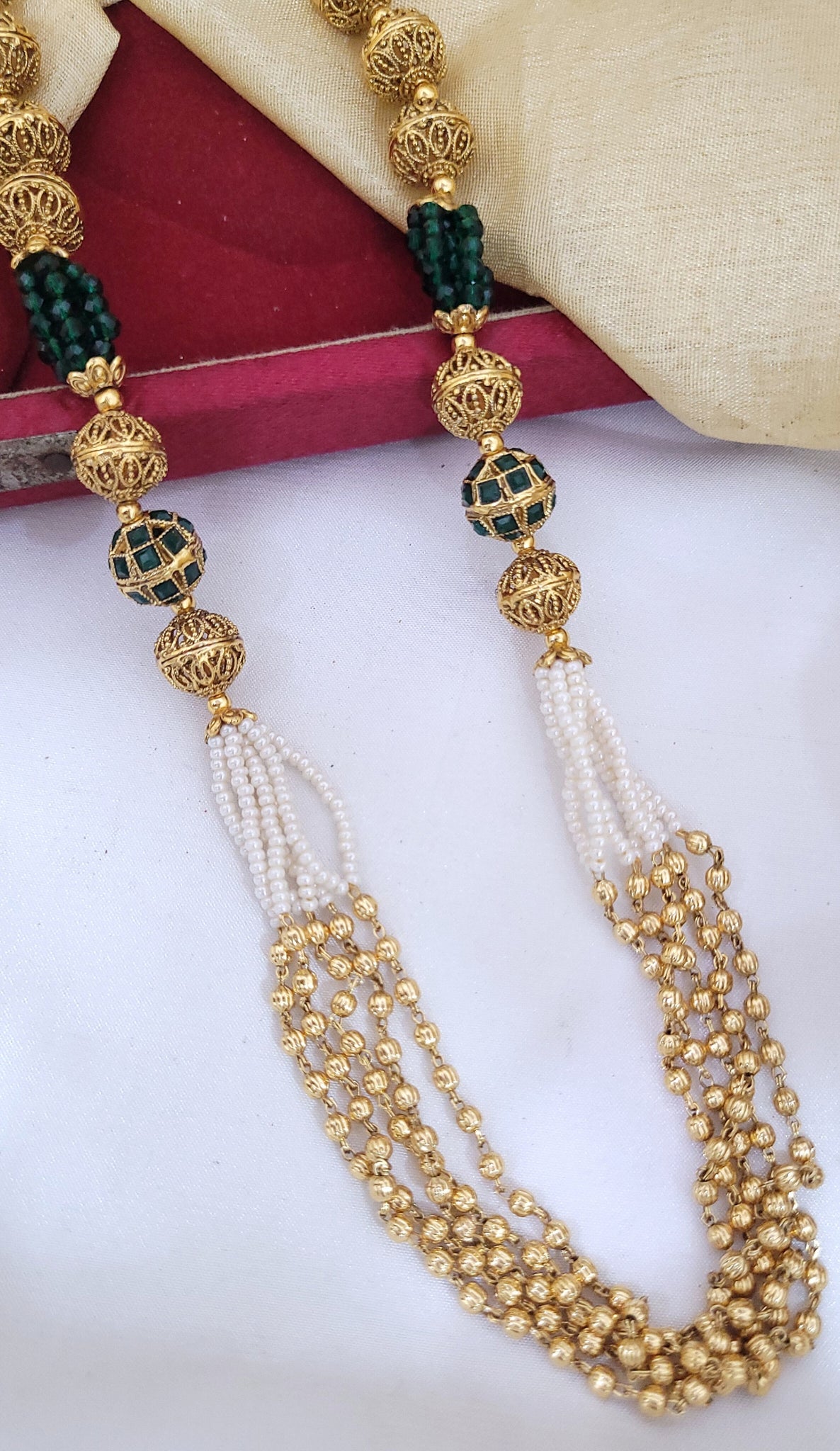 Gold Green Mala