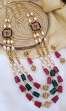 Gold Ruby Green Mala