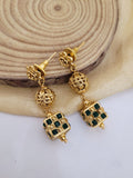 Gold Green Square Moti Mala