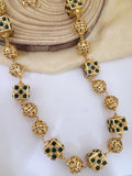 Gold Green Square Moti Mala