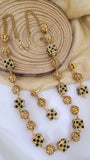 Gold Green Square Moti Mala