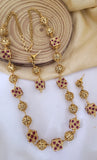 Golden Ruby Square Moti Mala