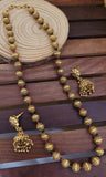 Golden Ruby Green Netted Design Mala