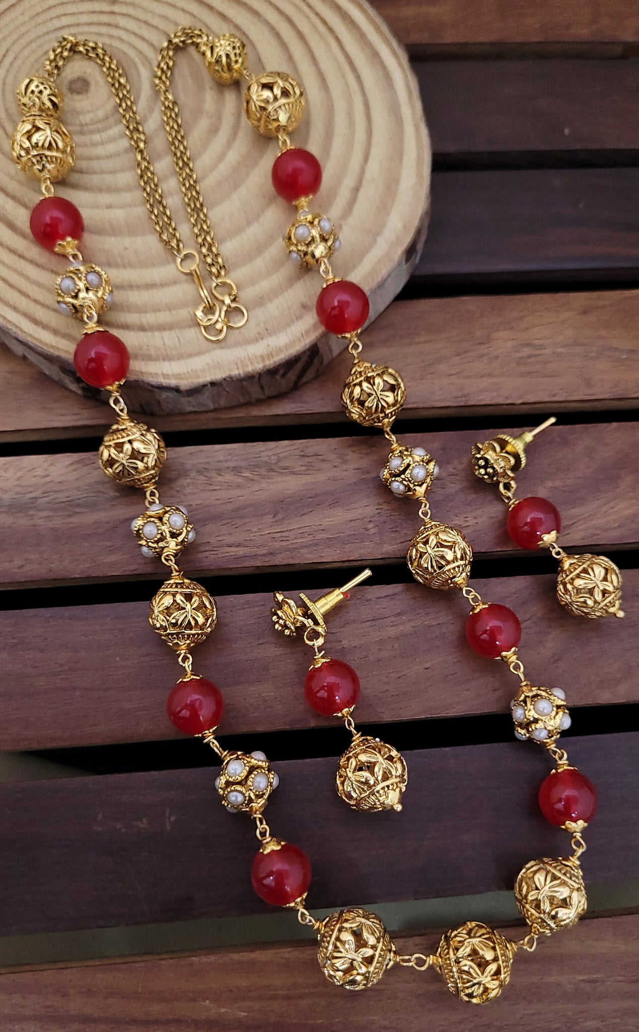 Ruby Gold Mala