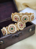 Ruby Green Golden Bangle