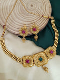 Golden Ruby Green Necklace