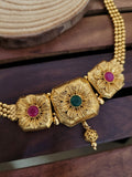 Golden Ruby Green Necklace