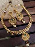 Golden Ruby Green Necklace