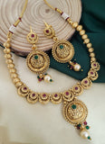 Golden Ruby Green Necklace