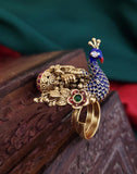 Peacock Ruby Green Ring