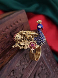 Peacock Ruby Ring