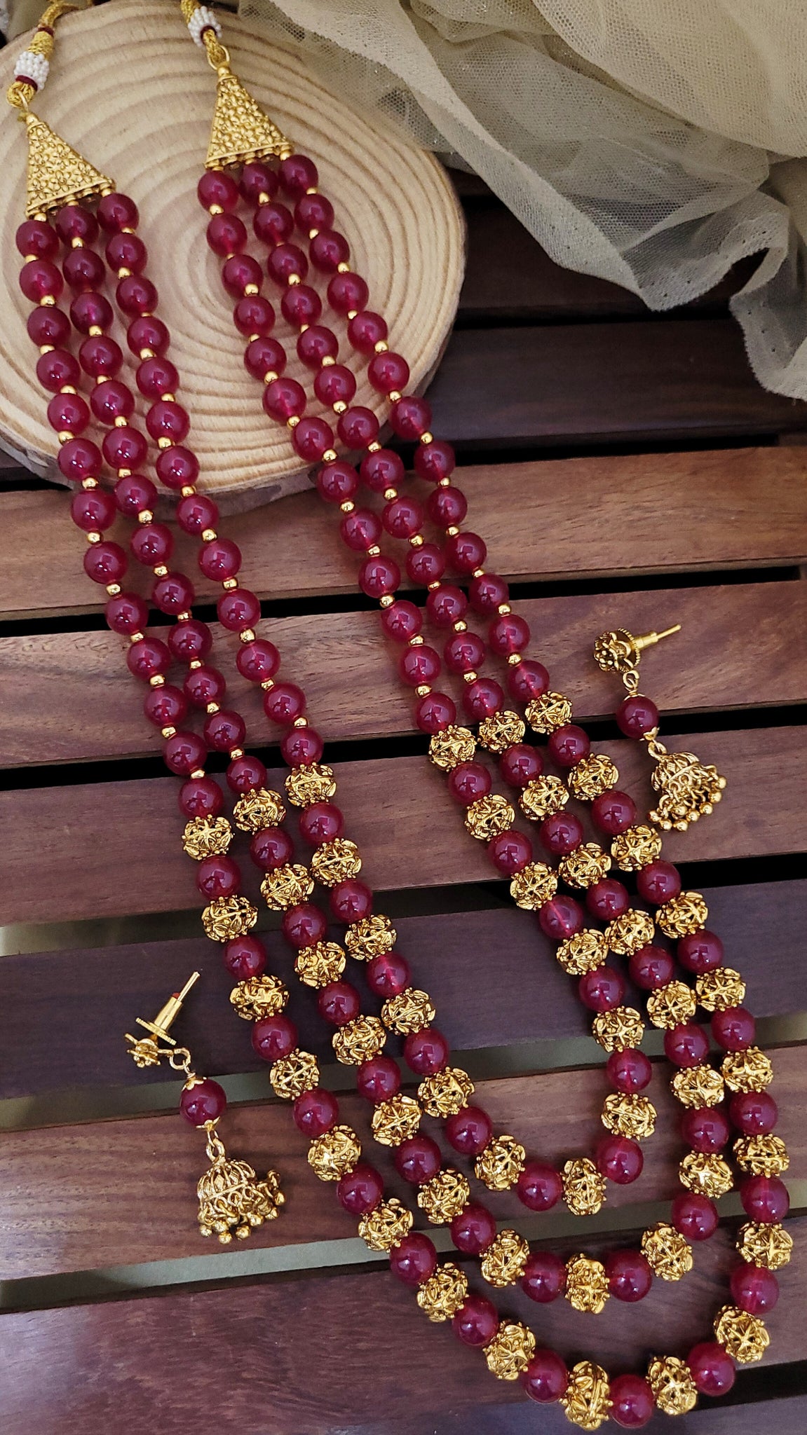 Red Moti Mala