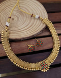 Golden Ruby Green Simple Necklace