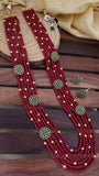 Ruby Green Long Mala