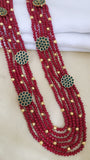 Ruby Green Long Mala