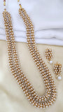 Golden White Double Line Mala