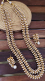 Golden White Double Line Mala