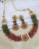 Ruby Green Golden Necklace