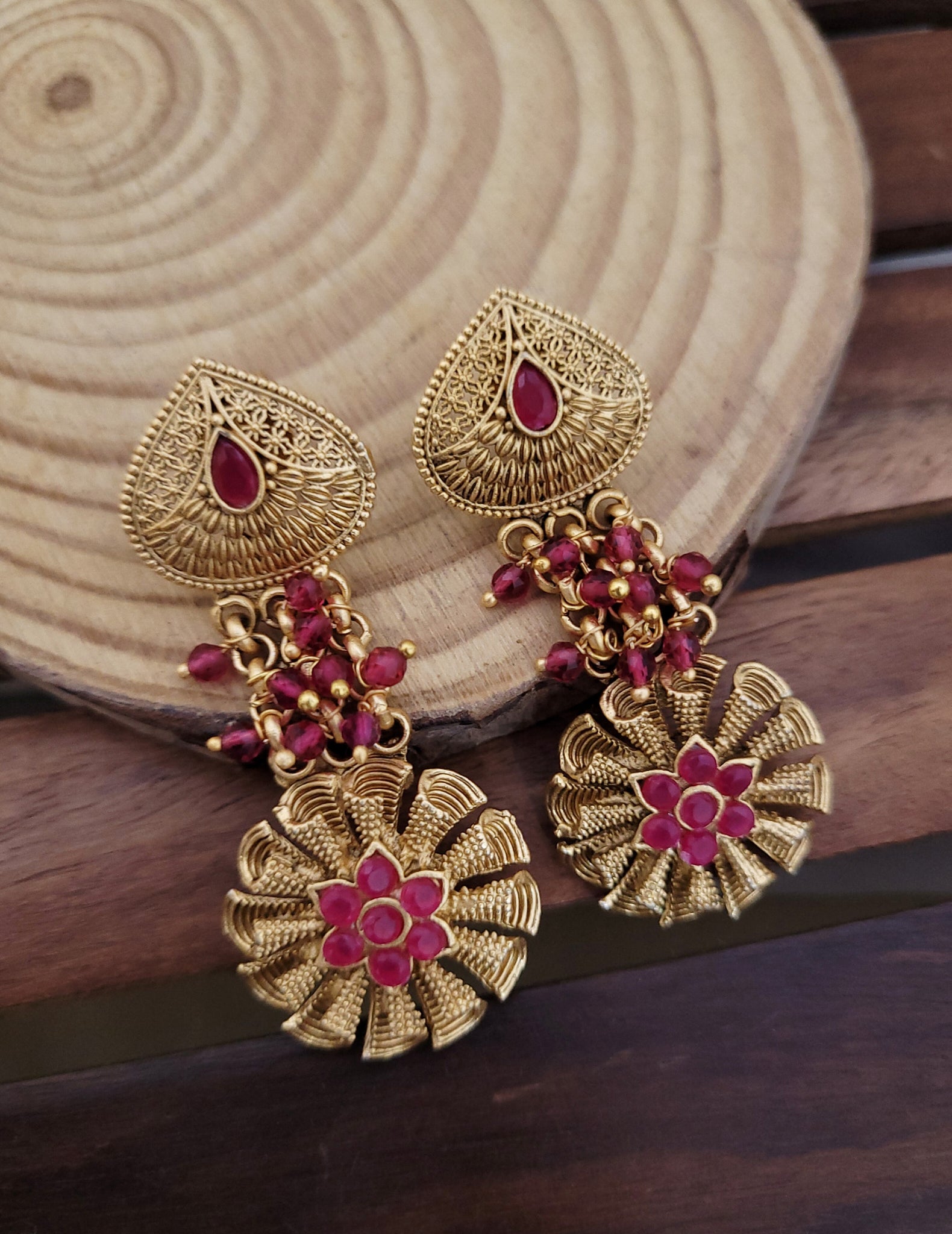 Traditional Ruby Golden Necklace