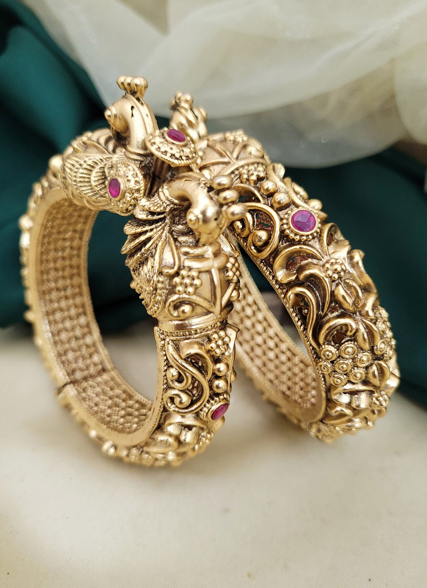 Peacock Golden Bangle