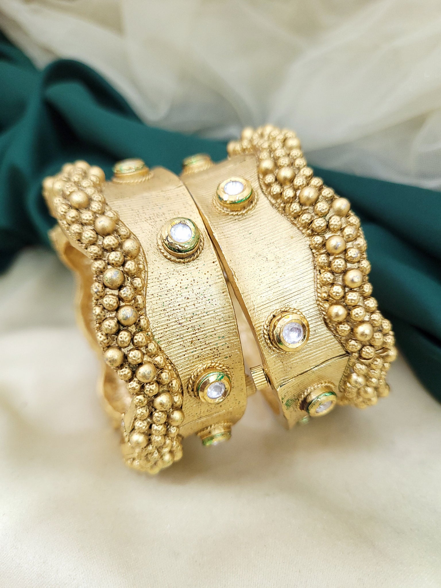 Kundan Golden Bangle