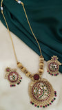 Ruby Green Pendent Set