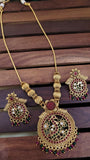 Ruby Green Pendent Set