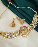 White Moti Golden Necklace