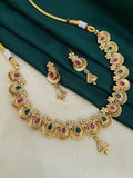 Ruby Green Golden Necklace