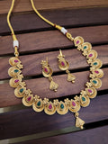 Ruby Green Golden Necklace